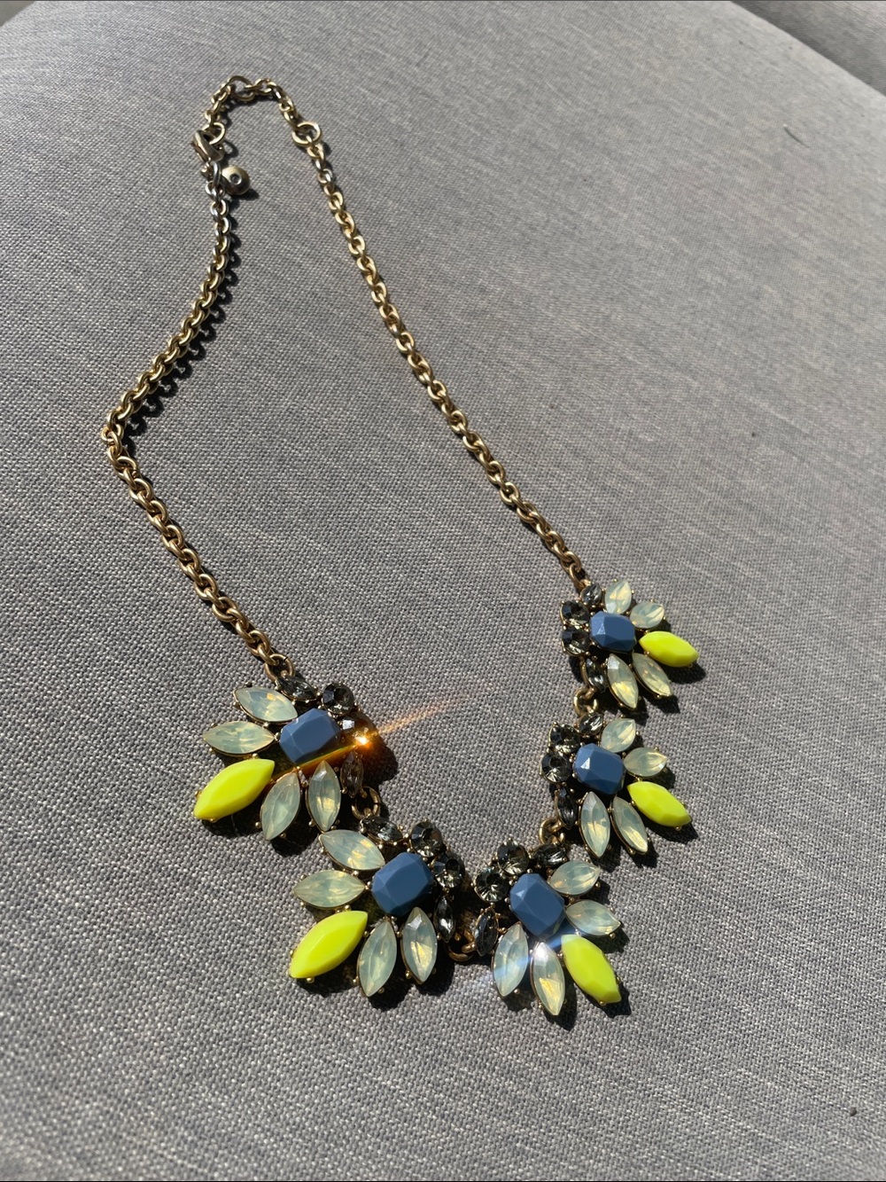 J. Crew Neon Yellow Statement Necklace